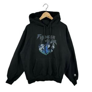 Dimito Snowboarding Thunder Bear Ski Graphic Hoodie Black Size Medium Istkunst